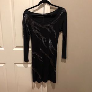 Black AX Dress with Beading
